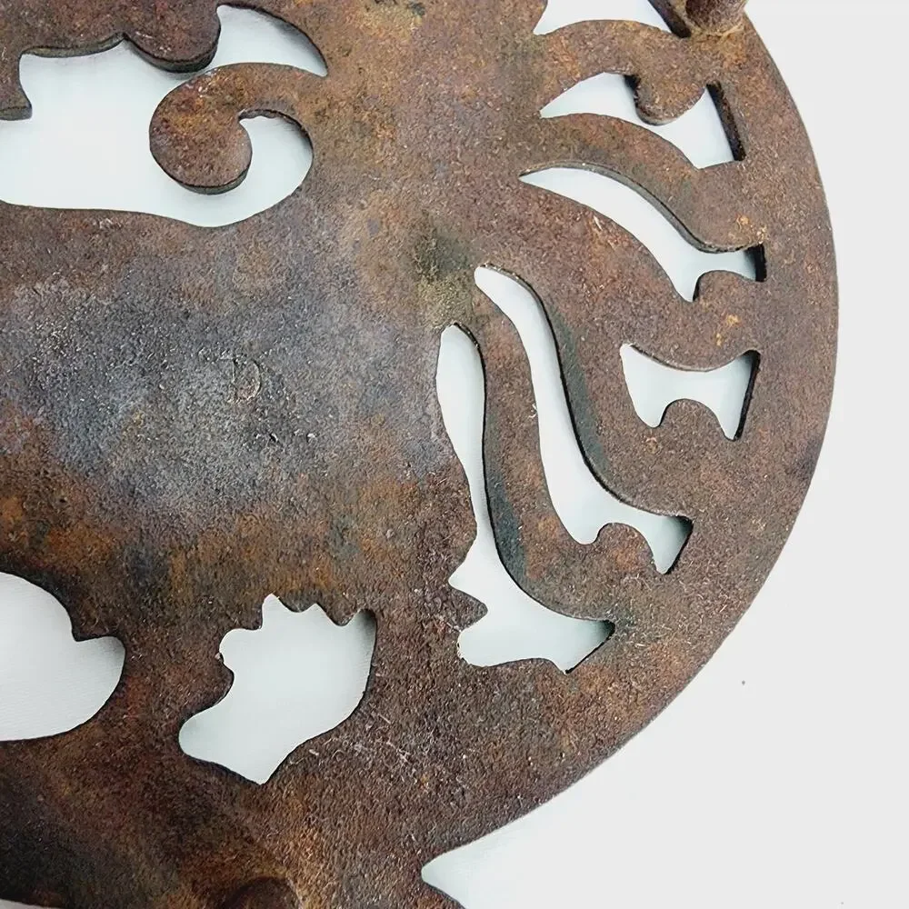 Vintage Wilton Cast Iron Rooster Trivet 12” Farmhouse Country Kitchen Decor